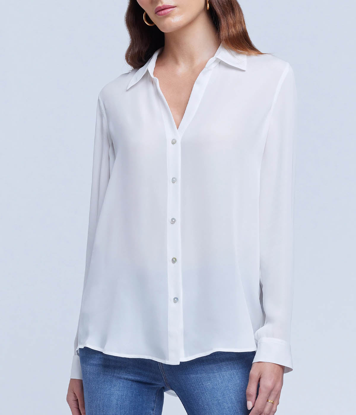 Nina Longsleeve Shirt in Ivory