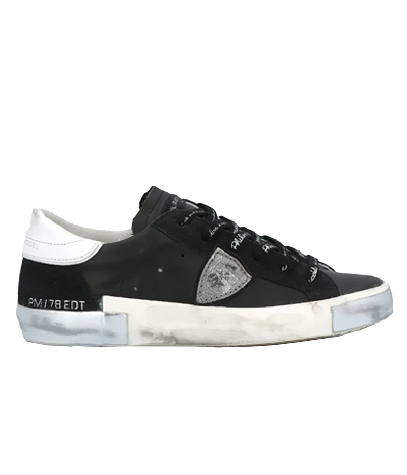 PRSX Low Woman in Foxy Lamine Noir Argent