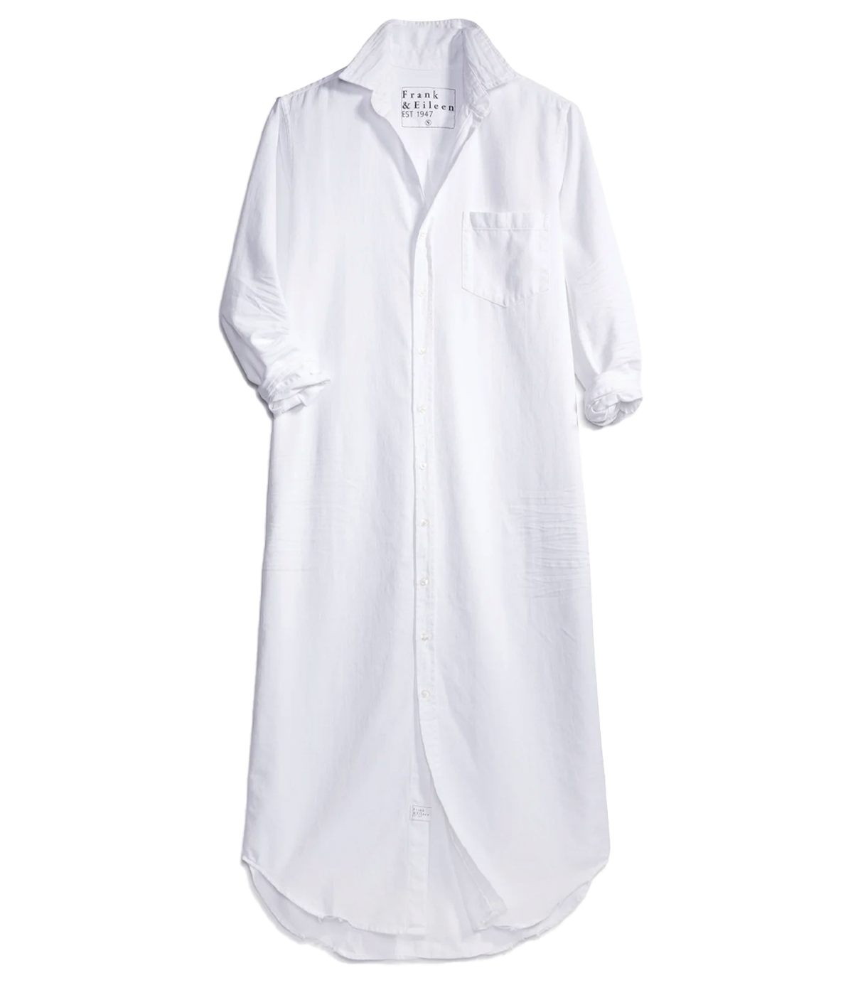 Rory Woven Denim Dress in White