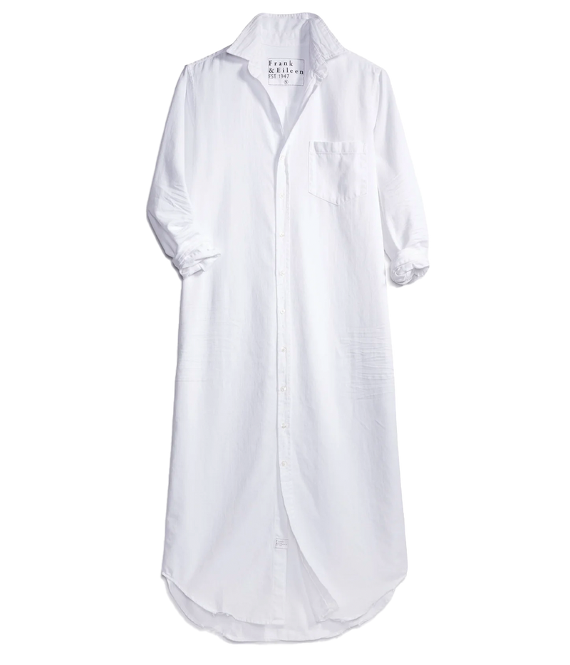 Rory Woven Denim Dress in White