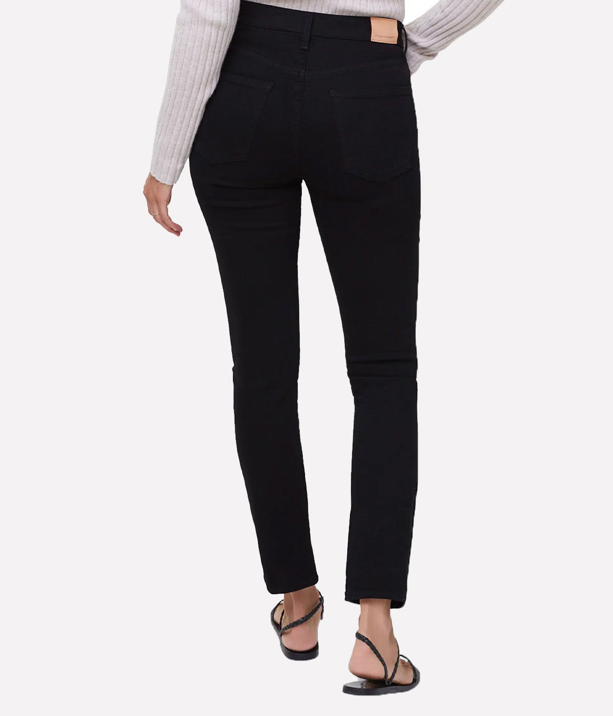 Skyla Mid Rise Cigarette Jean in Plush Black