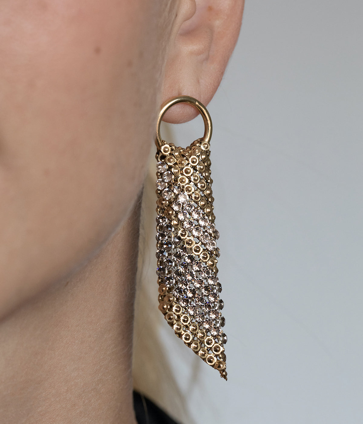 Sasha Earrings in Gold & Grey