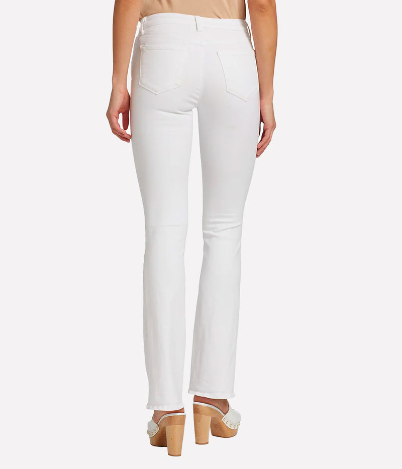 Selma High Rise Sleek Baby Boot Jean in Blanc