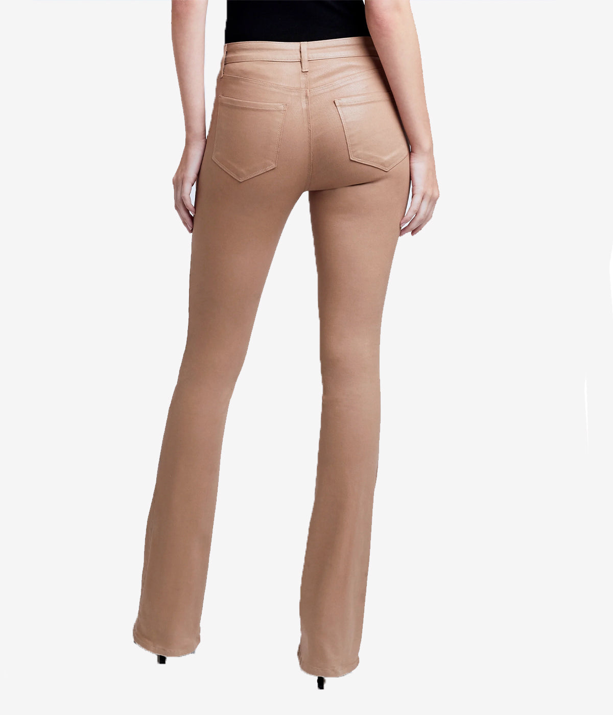 Selma High Rise Sleek Baby Bootcut Jean in Cappuccino Coated