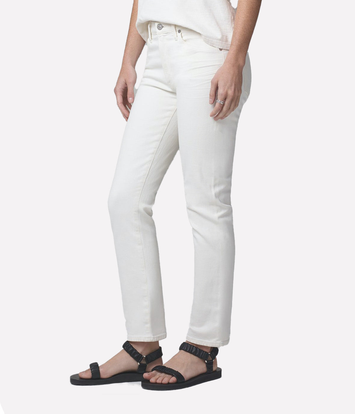 Skyla Midrise Cigarette Jean in Swan