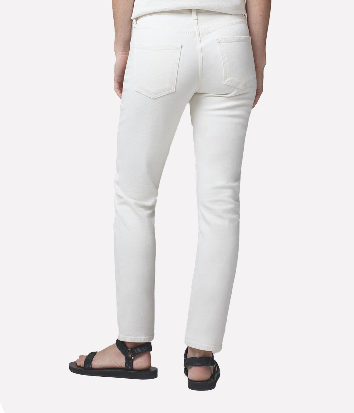 Skyla Midrise Cigarette Jean in Swan