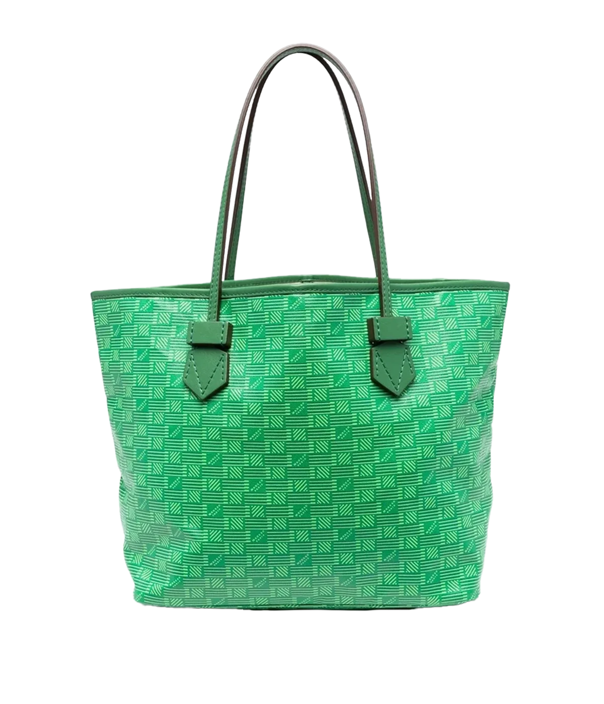 St Tropez GM Tote in Green & Champagne