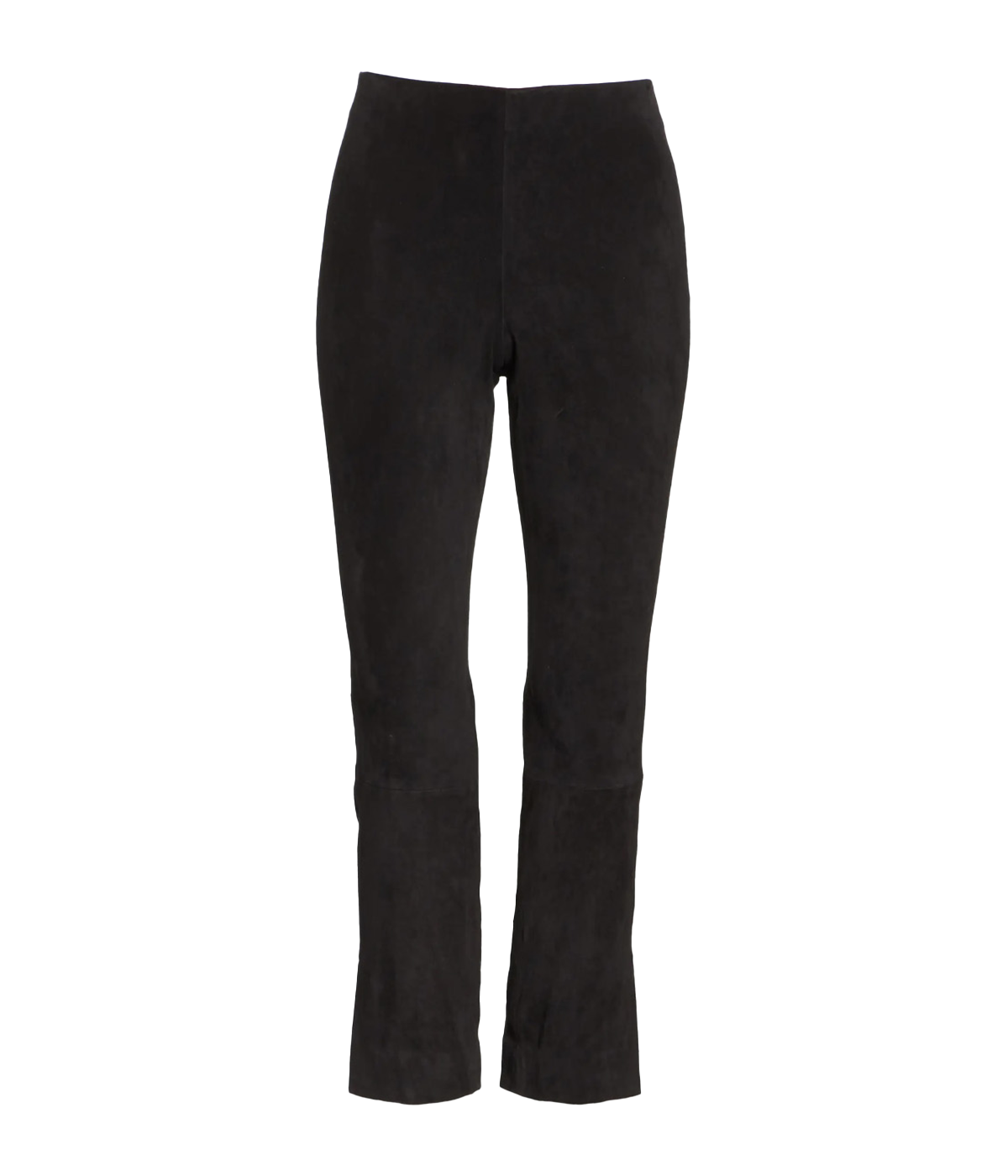 *FINAL SALE* Stretch Suede Split Hem Crop in Black