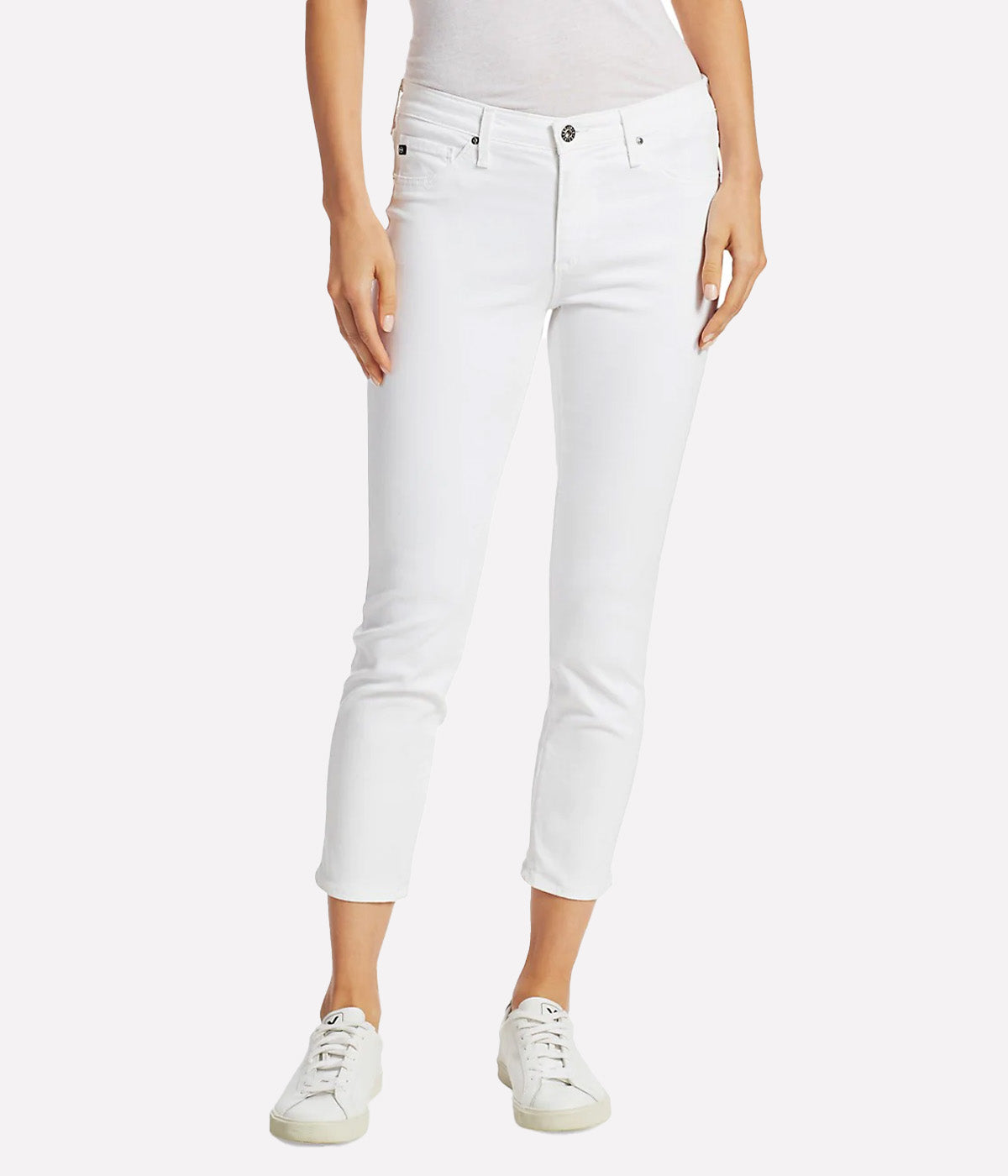 The Prima Crop Jean in White