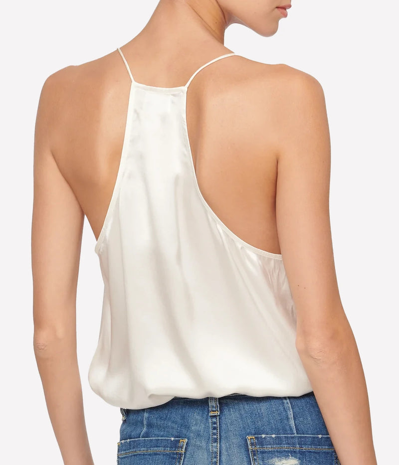 The Racer Cami In White