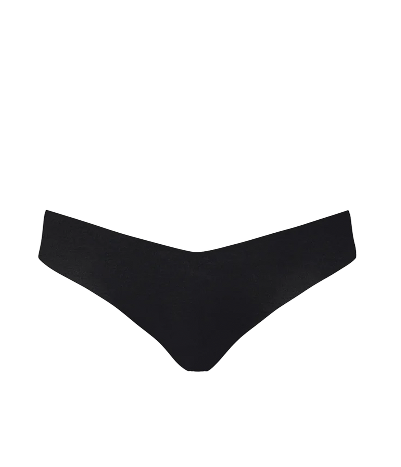 Classic Solid Thong in Black