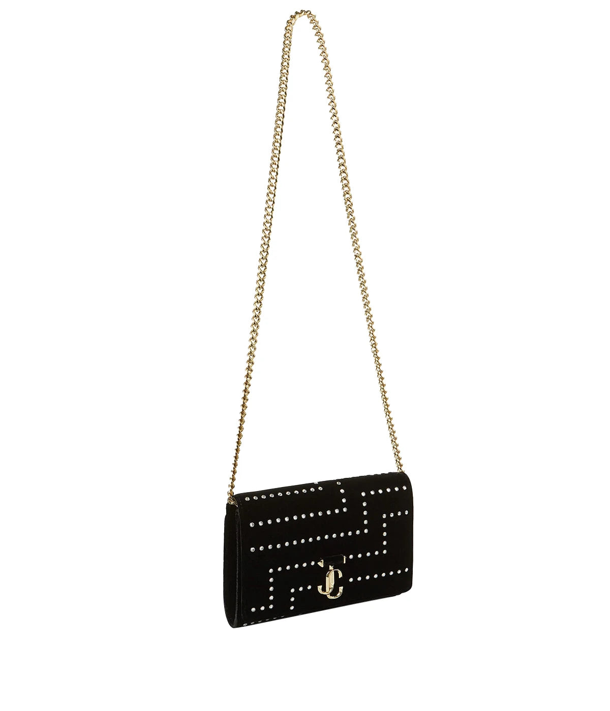 Varenne Clutch Bag in Black & Light Gold