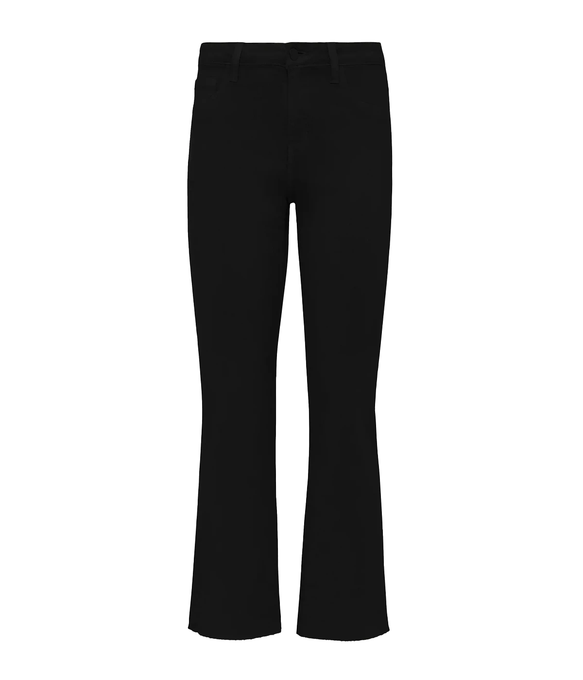 Wanda Crop Wide Leg Jean in Noir Coated