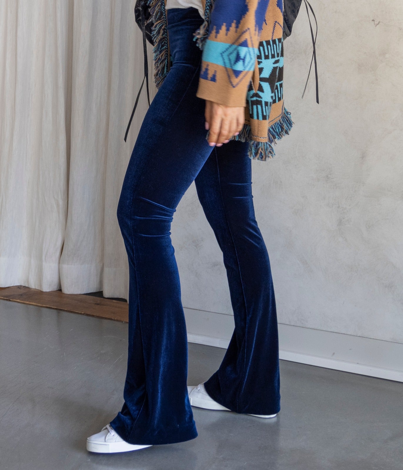 Velvet Bellini Flare in Navy