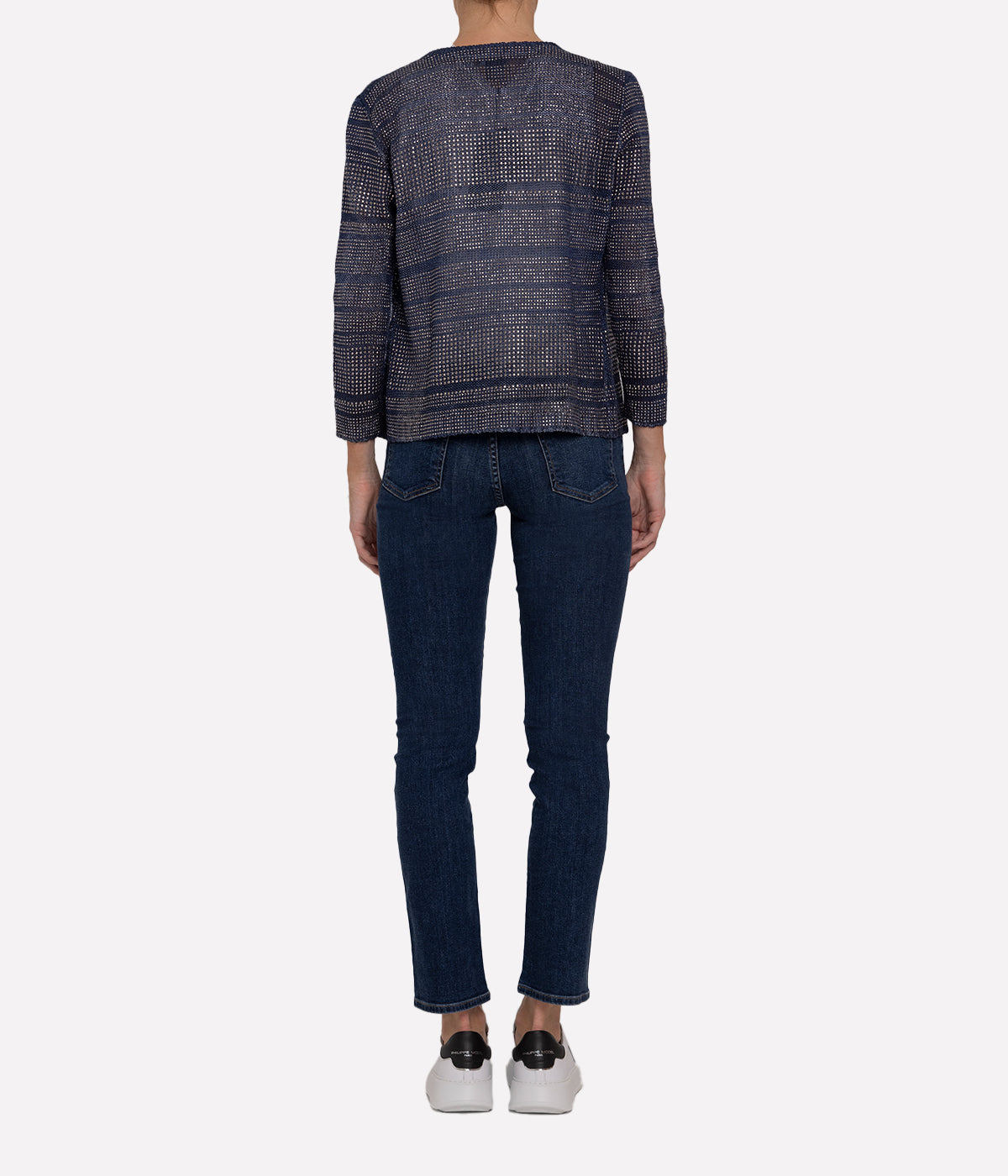 Woman Knitted Vest in Midnight