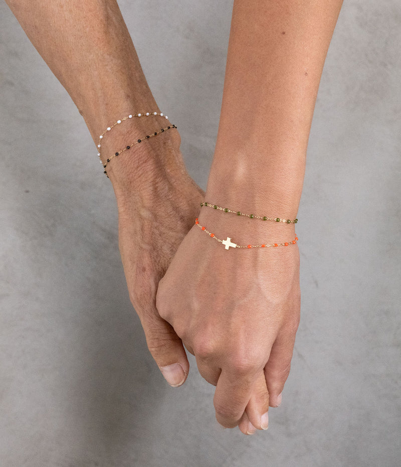 Classic Gigi 17cm Bracelet 18K Yellow Gold in White