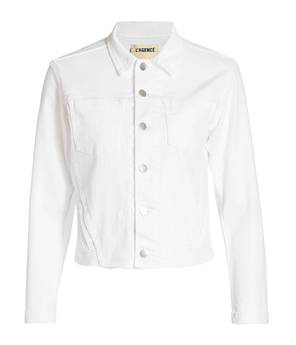 Janelle Slim Raw Jacket in Blanc
