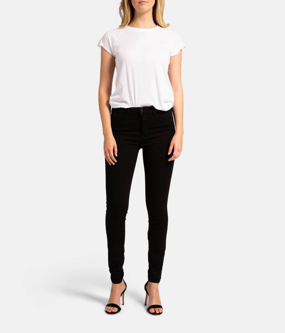 Marguerite High Rise Skinny Jean in Noir