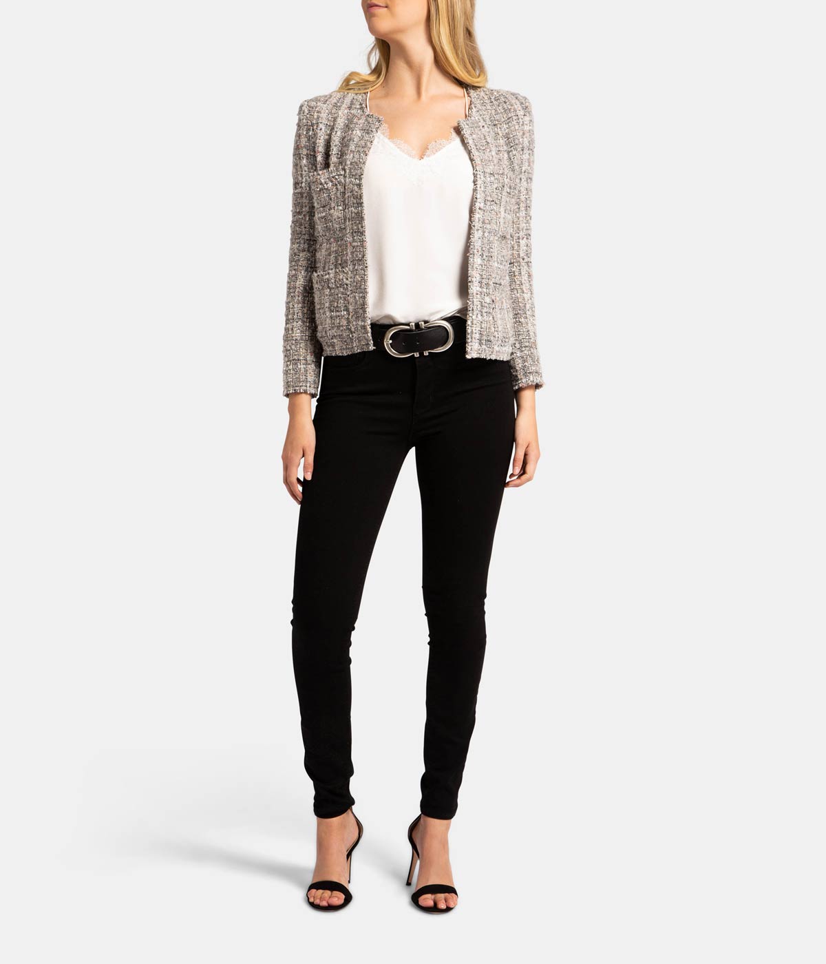 Marguerite High Rise Skinny Jean in Noir