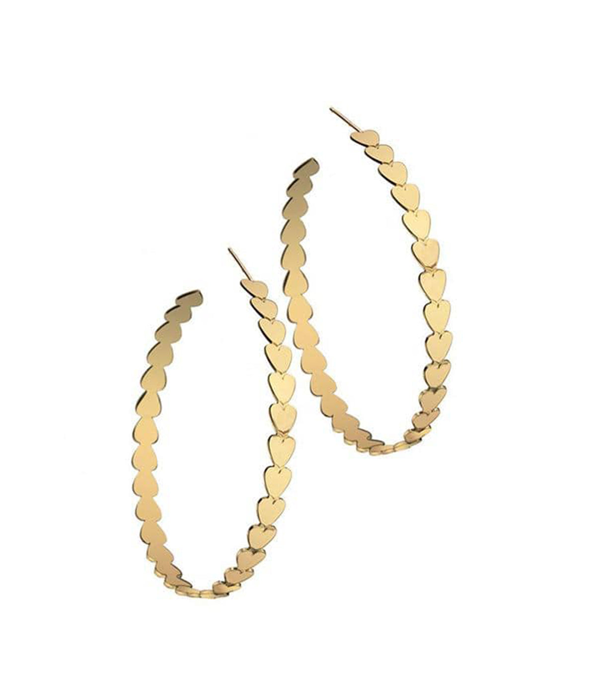 Dream 2 Hoops in 14K Yellow Gold Plated Silver