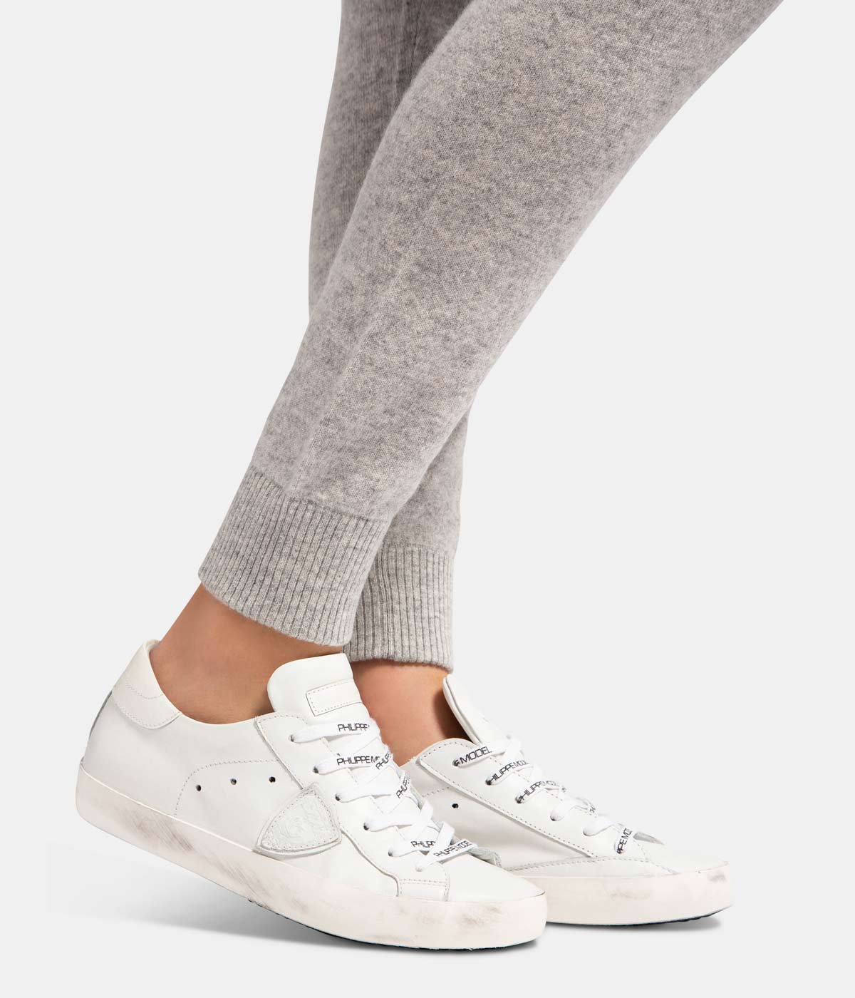 Cashmere Jogger Track Pants in Grey