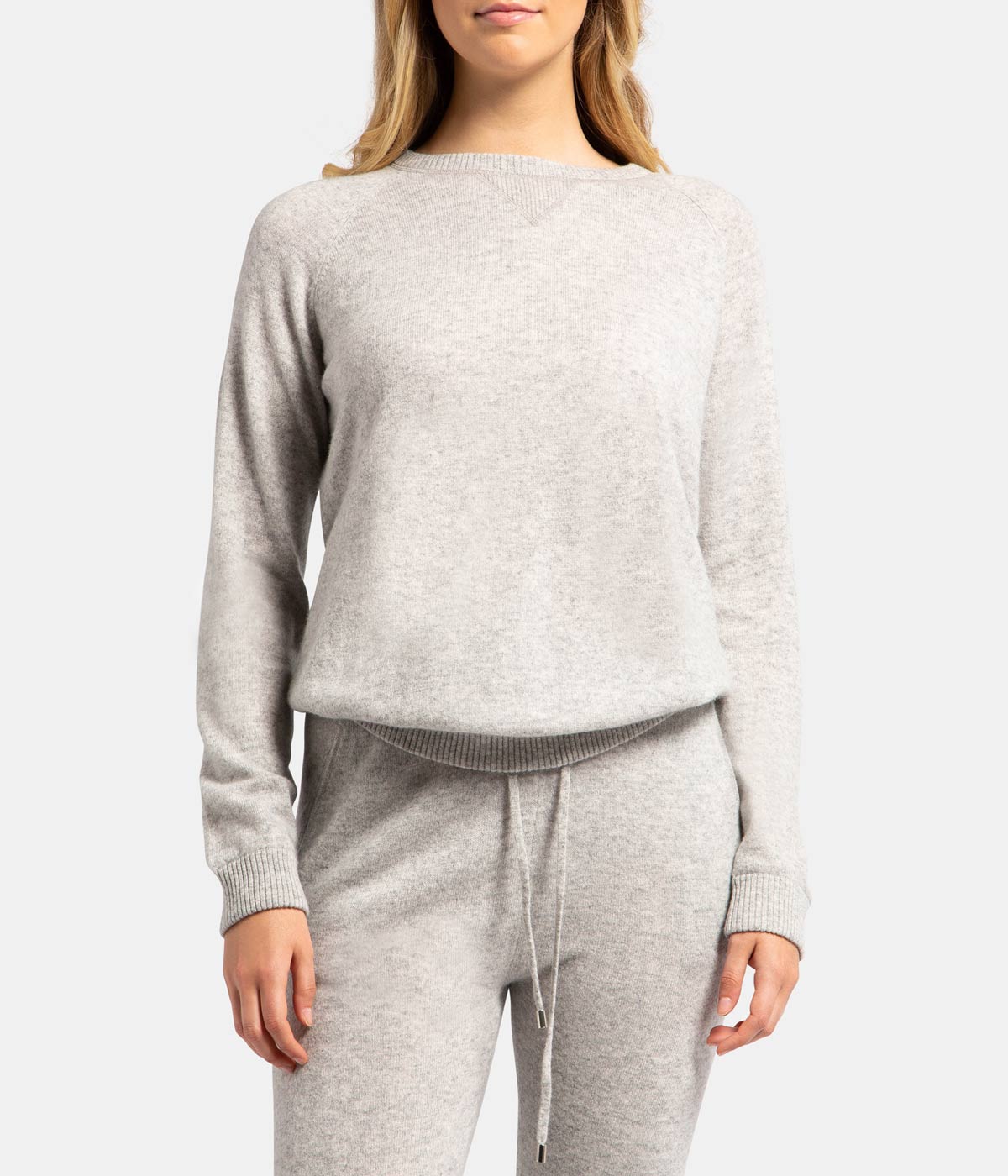 **FINAL SALE* Cashmere Sweat Crew Knit in Grey