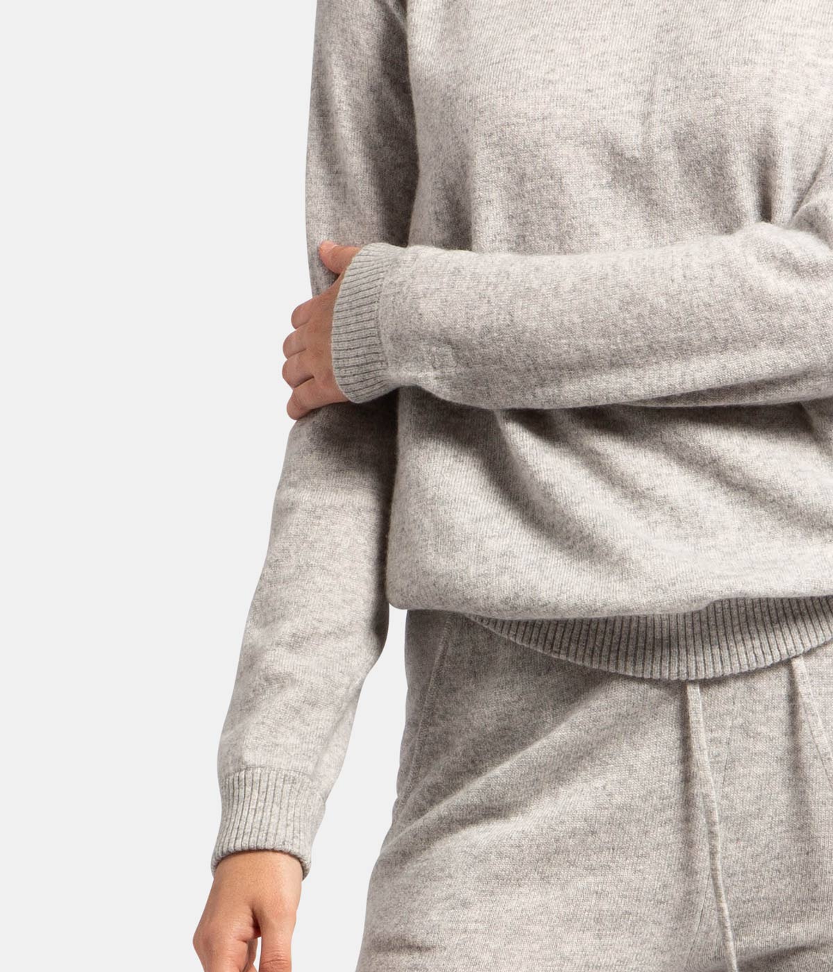 **FINAL SALE* Cashmere Sweat Crew Knit in Grey
