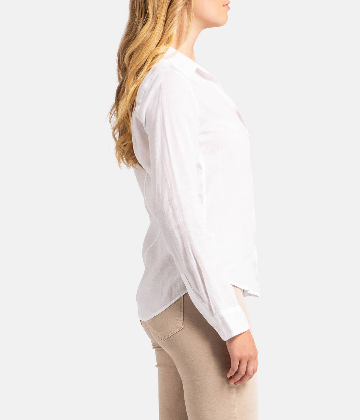 Barry Button Down White Linen Shirt