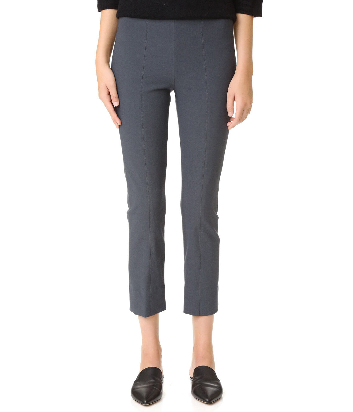 Stitch Front Seam Legging in Dark Grey